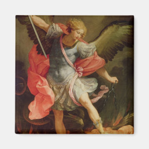 Ärkeängeln Michael som besegrar Satan Magnet