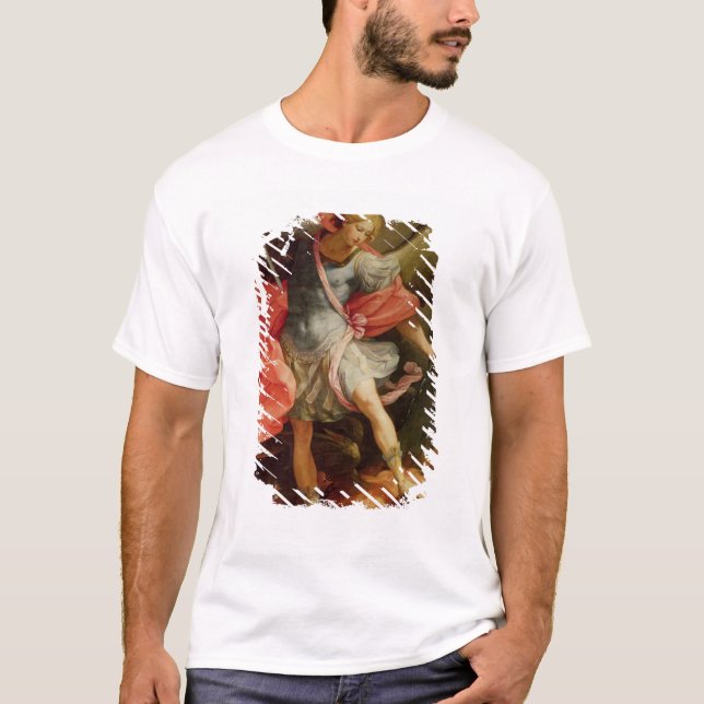 Ärkeängeln Michael som besegrar Satan Tee (Framsida)