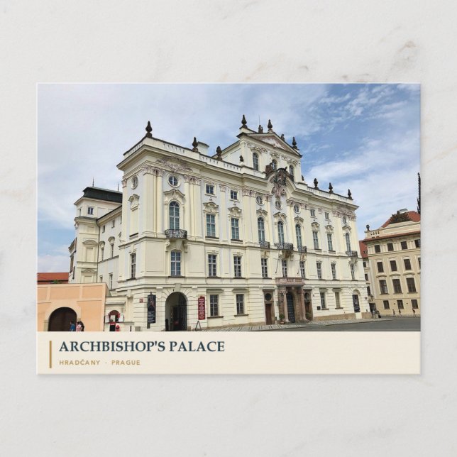 Ärkebiskopspalatset i historiska Prag Vykort (Framsida)