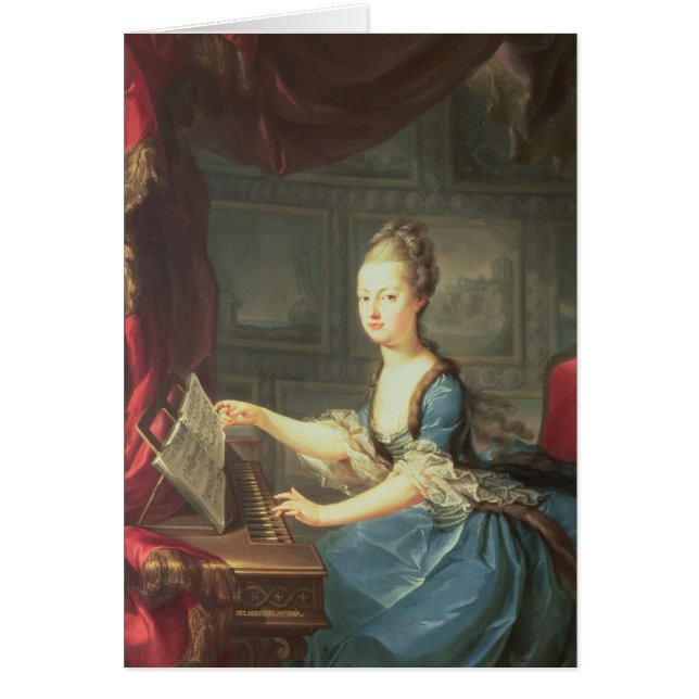 Ärkehertiginna Marie Antoinette Hälsningskort (Framsidan)