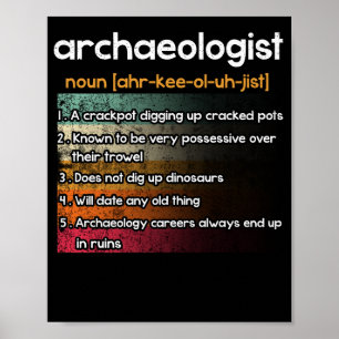 Arkeologen Arkeologidefinition Poster