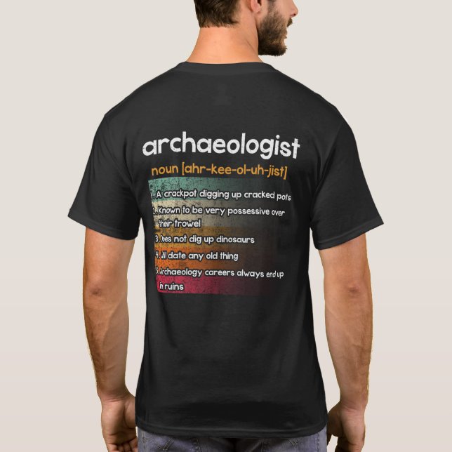 Arkeologen Arkeologidefinition T Shirt (Baksida)