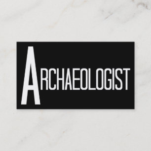 Arkeologen Black and White Affärskort Visitkort