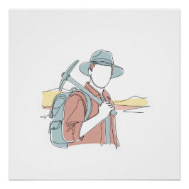 Arkeologen enkel enkelradig konst perfect poster