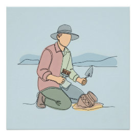 Arkeologen enkel enkelradig konst perfect poster