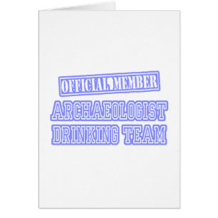 Arkeologer Drinking Team Hälsningskort