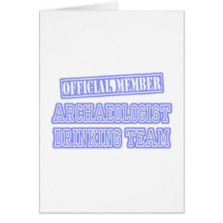 Arkeologer Drinking Team Hälsningskort