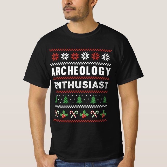 Arkeologi Enthusiast Ugly jul Sweater Gift T Shirt (Framsida)