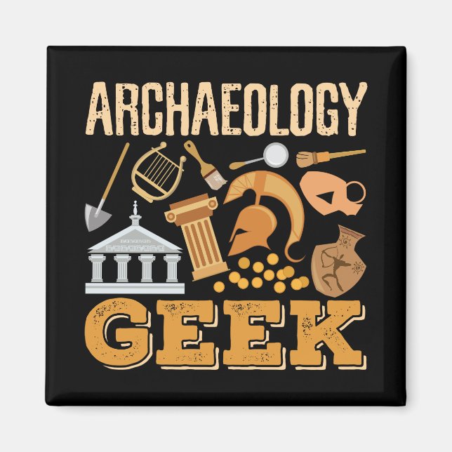Arkeologi Geek Professor Student Archeolog Magnet (Framsidan)