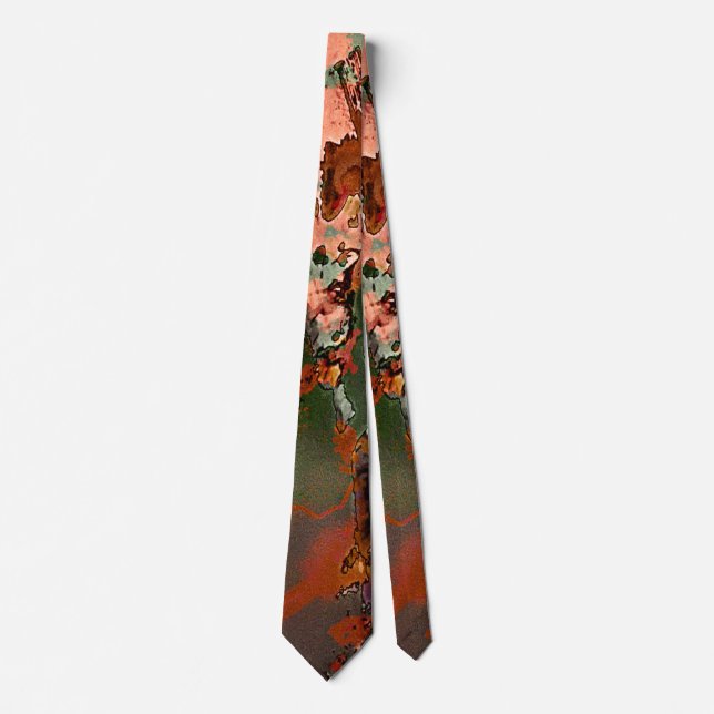 Arkeologi Gräver Abstrakt Necktie Slips (Framsida)