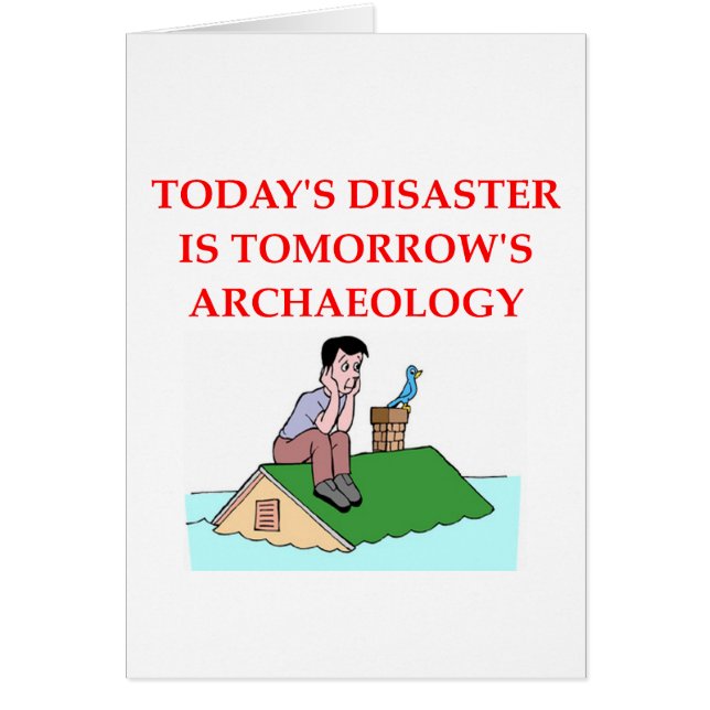 arkeologi hälsningskort (Framsidan)