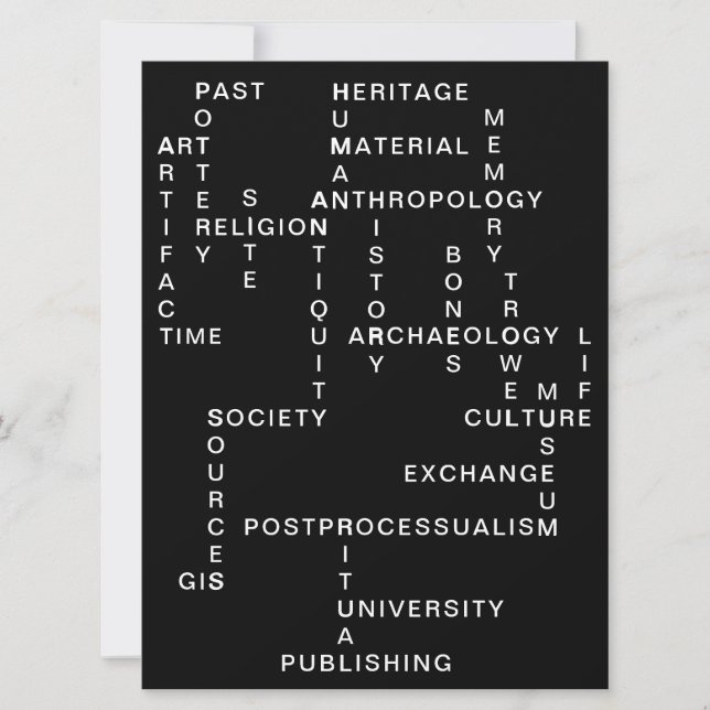 Arkeologi och antropologi Crossword Puzzle (Framsida)