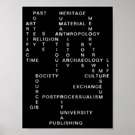 Arkeologi och antropologi korsord pussel poster