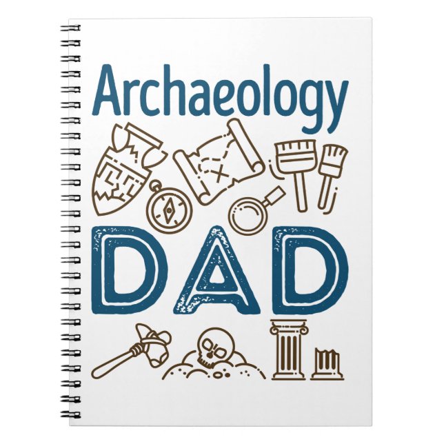 Arkeologi Pappa Archeolog Fars dag Anteckningsbok (Framsidan)