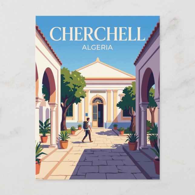 Arkeologiska museet, Cherchell Algeriet Vykort (Framsida)