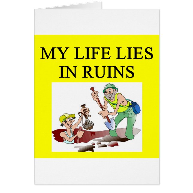 Arkeologiskämt Hälsningskort (Framsidan)