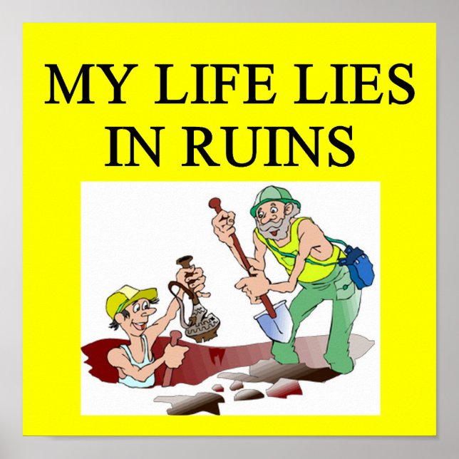 arkeologiskt skämt poster (Framsidan)