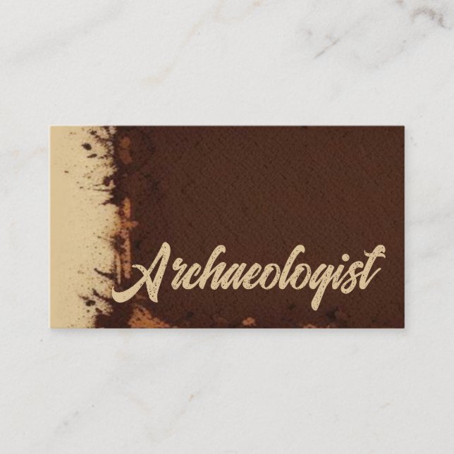 Arkeologistisk brytning visitkort (Framsida)