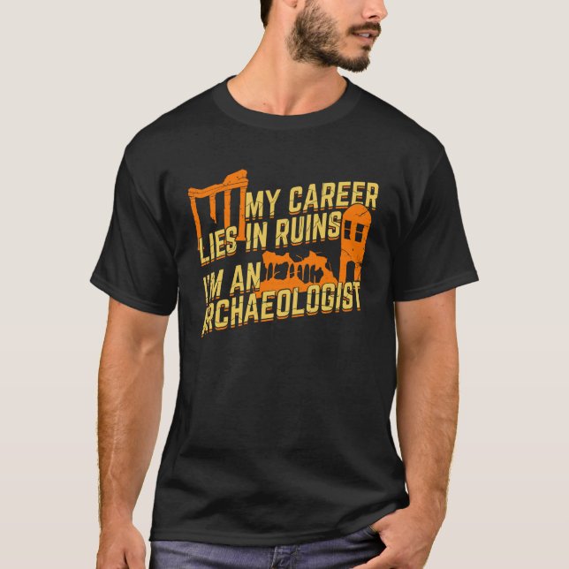 Arkeologiteknikern Fält Archeolog Gift T Shirt (Framsida)