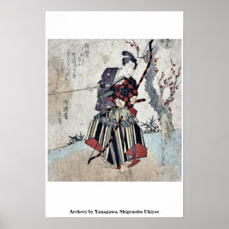 Arkeri av Yanagawa, Shigenobu Ukiyoe Poster