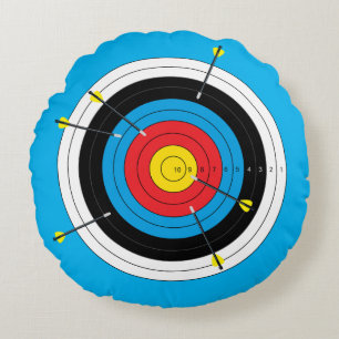 Arkeribullseye, Bow Shooting Target och Pilar Rund Kudde