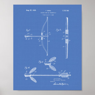 Arkerifack 1929 Patent Art Blueprint Poster