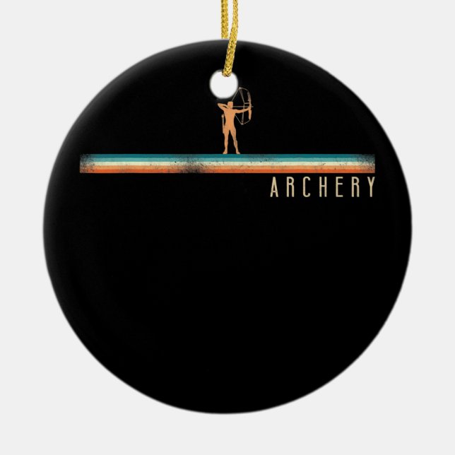 Arkerifack Archer Retro-Vintage, sammansatt fält Julgransprydnad Keramik (Framsidan)