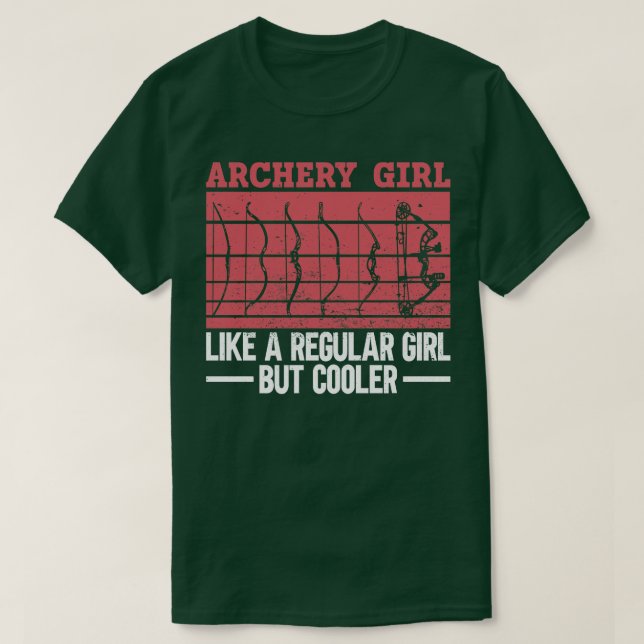 Arkeriflicka som en vanlig flicka men kolerarcher t shirt (Design framsida)