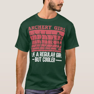 Arkeriflicka som en vanlig flicka men kolerarcher t shirt