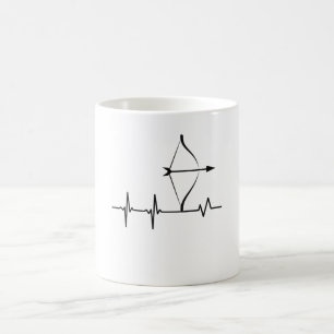 Arkeringshjärtslag Bow and Arrow Pulse Archer Kaffemugg