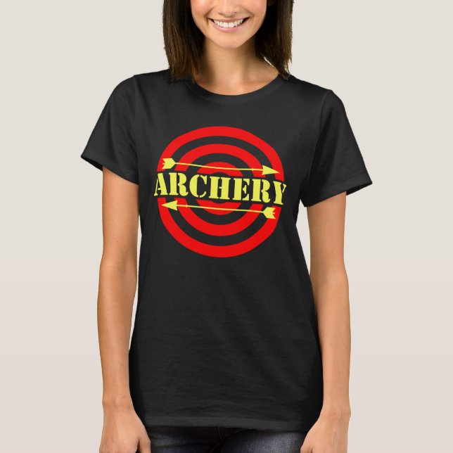 Arkeringspilar, bågar och pilmål t shirt (Framsida)