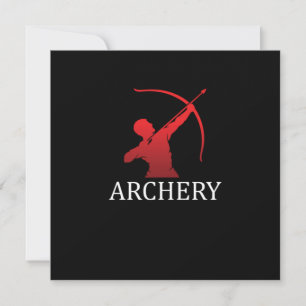 Arkery Bow Arrow Shooting Bowman Archer Gift Inbjudningar