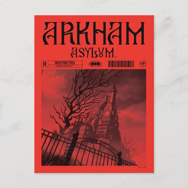Arkham Asylum: Begränsad Vykort (Framsida)