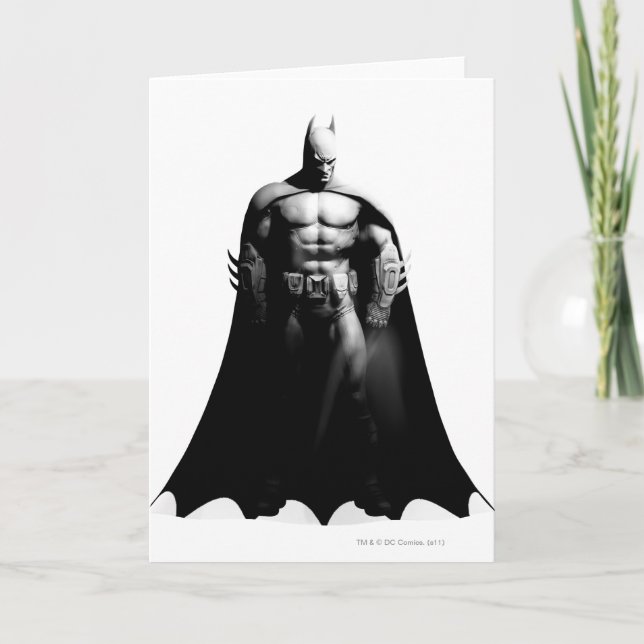  Arkham City| Batman Black and White Wide Pose Kort (Framsida)