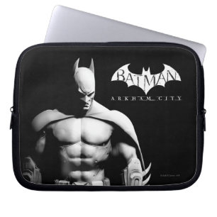 Arkham City Batman Black and White Wide Pose Laptop Sleeve