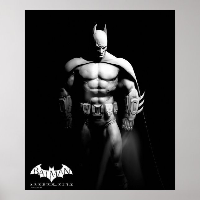 Arkham City | Batman Black and White Wide Pose Poster (Framsidan)