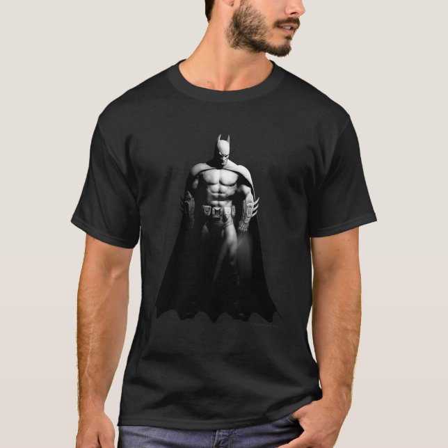Arkham City | Batman Black and White Wide Pose T-shirt (Framsida)
