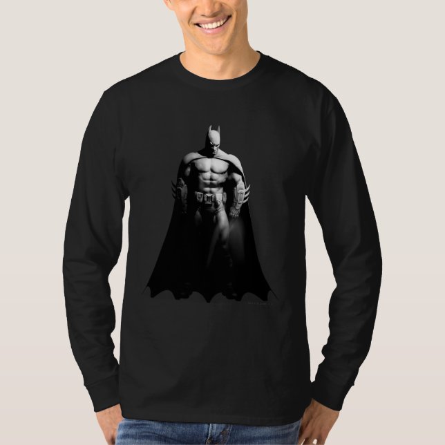 Arkham City | Batman Black and White Wide Pose Tee Shirt (Framsida)