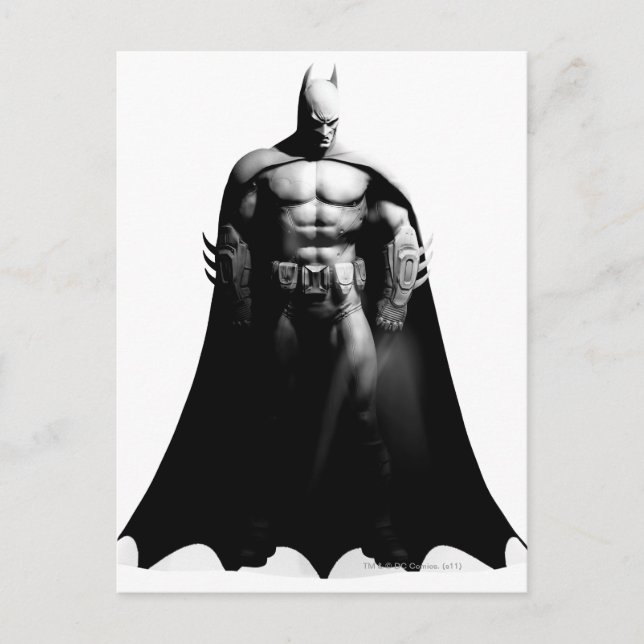 Arkham City | Batman Black and White Wide Pose Vykort (Framsida)