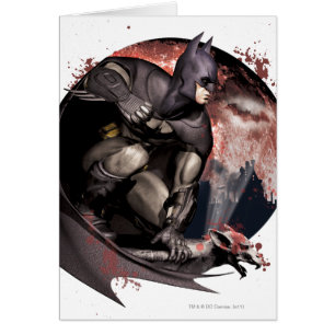 Arkham City Batman Måne Hälsningskort