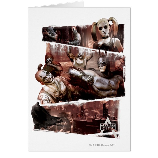 Arkham City Characters Trifold Hälsningskort (Framsidan)
