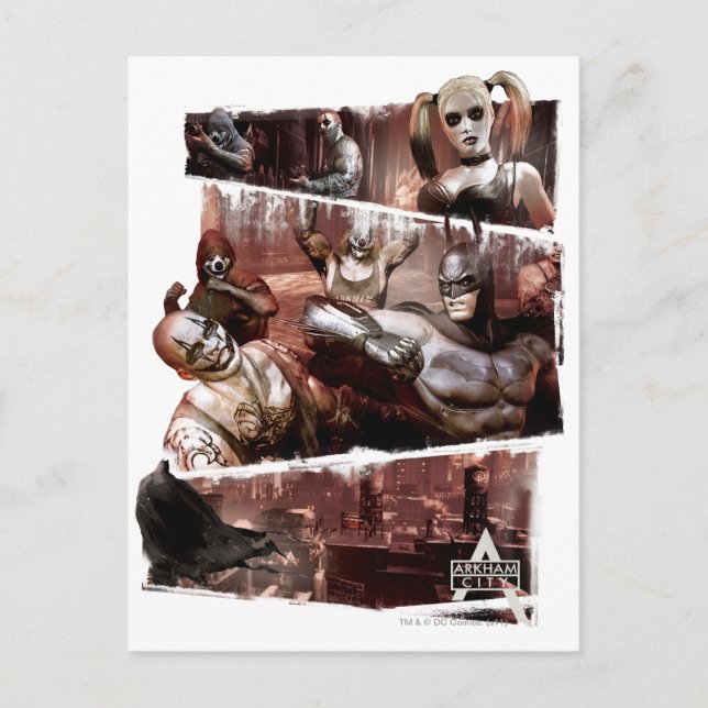 Arkham City Characters Trifold Vykort (Framsida)