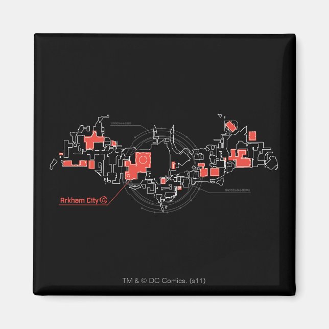 Arkham City Diagram Magnet (Framsidan)