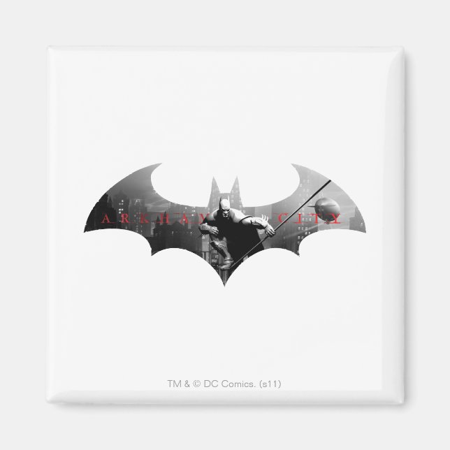 Arkham City Fladdermus Symbol Magnet (Framsidan)