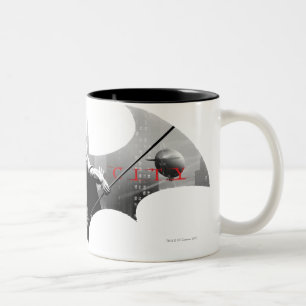 Arkham City Fladdermus Symbol Två-Tonad Mugg
