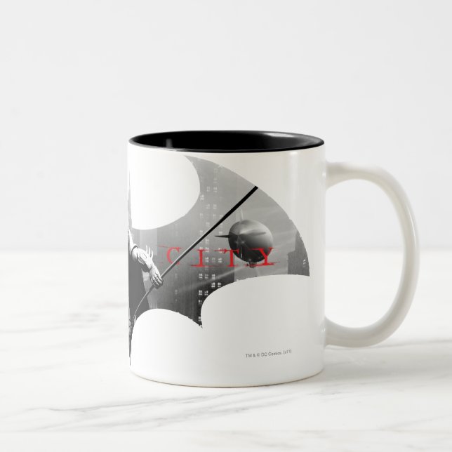 Arkham City Fladdermus Symbol Två-Tonad Mugg (Höger)