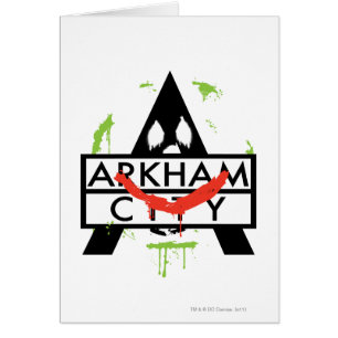 Arkham City Icon w/ Joker marks 2 Hälsningskort
