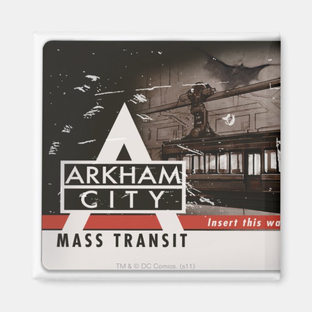 Arkham City Mass Transit Pass Magnet (Framsidan)