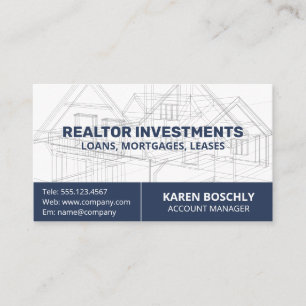 Arkitect-blåkopia Bygg Visitkort