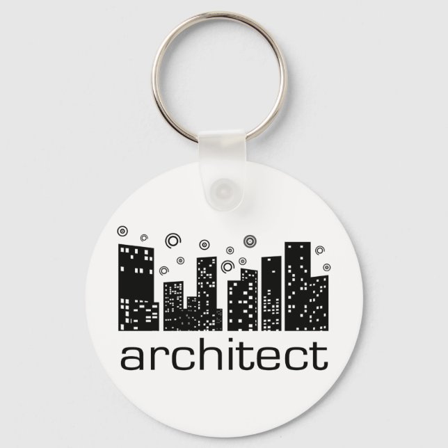 Arkitect Byggnad Coola design! Nyckelring (Framsida)